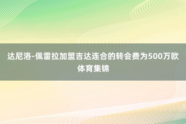 达尼洛-佩雷拉加盟吉达连合的转会费为500万欧体育集锦